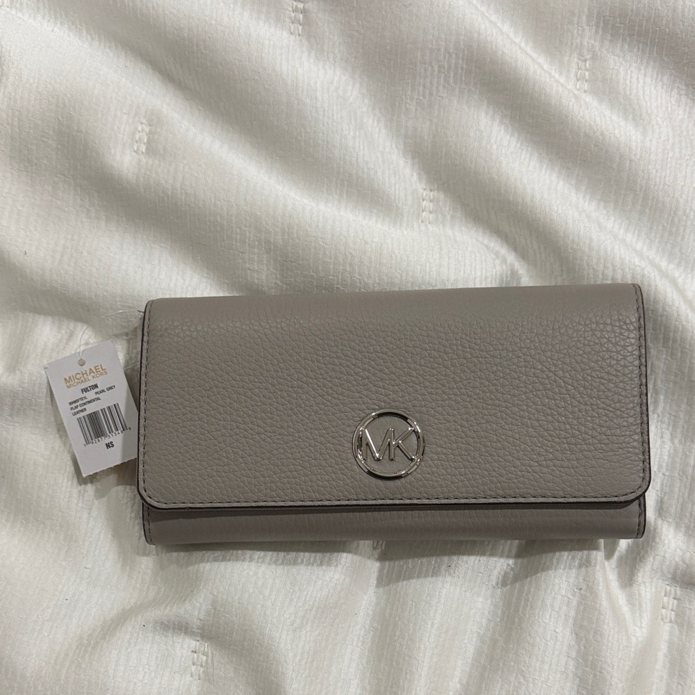 Michael Kors Taupe Leather Wallet
